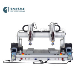 Dual heads desktop screw locking machine